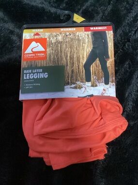 Ozark Trail base layer leggings-Orange-Ladies Large-NEW